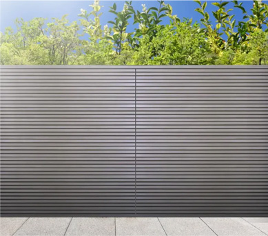 Cladding fence grey